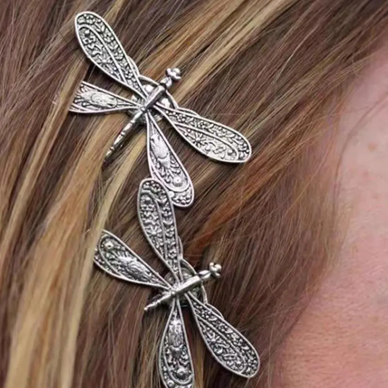 Vintage Dragonfly Design Hair Clips, Hair Clip Set, Fashionable Hair Accessories for Women & Girls, Elegant All-match Fashion Accessories for Daily Wear, Hair Decor