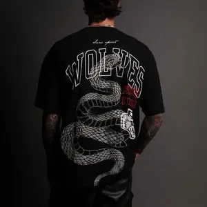 Darcsport wolf head snake year cotton short sleeve t-shirt brand