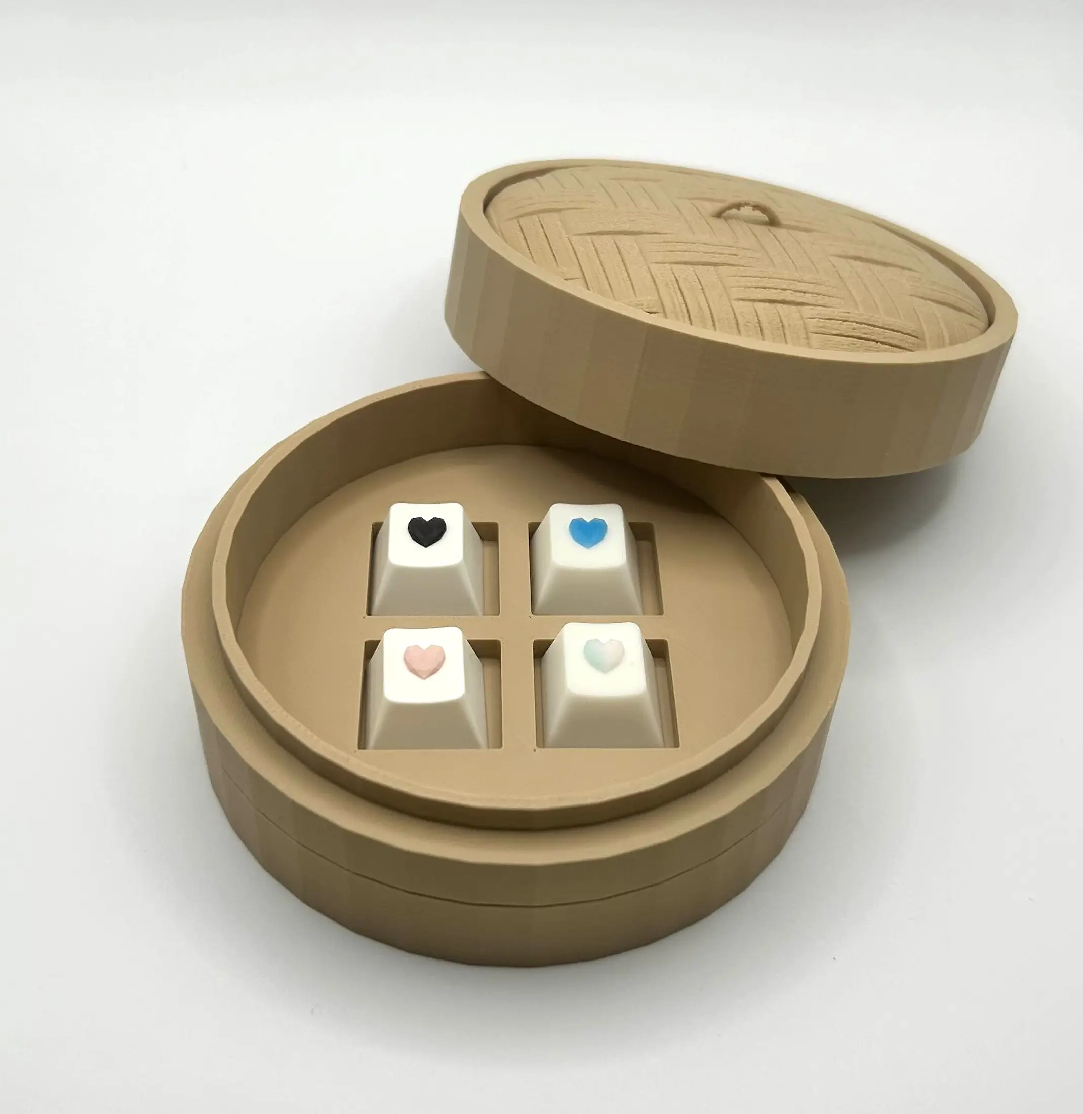 Bamboo Dimsum Steamer Artisan Keycap Tray Bamboo Dimsum Steamer Artisan Keycap Tray