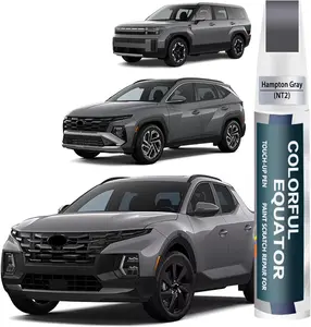 Car Touch up Paint(NT Hampton Gray) Compatible with Hyundai, Car Paint Pen Scratch Repair TwoInOne Touch Up Paint, Premium Car Scratch Remover for Deep Scratches