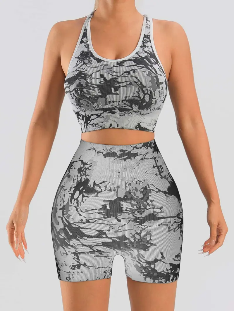 Product Introduction of VVL Women's Holiday Haul Fitness Set 2-Piece Seamless Racerback Vest & High-Waisted Yoga Pants Comfortable Removable Pads Sportswear for Yoga Running & Casual Wear 18