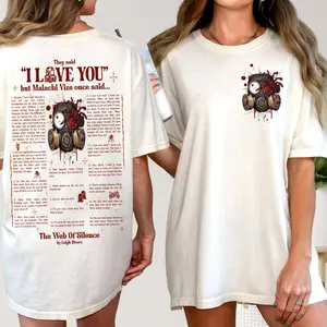 I Love You Malachi Vize Quotes T-Shirt, Little Stranger Little Liar Sweatshirt, The Web Of Silence Duet Merch, Leigh Rivers Books Hoodie, Dark Romance Tee