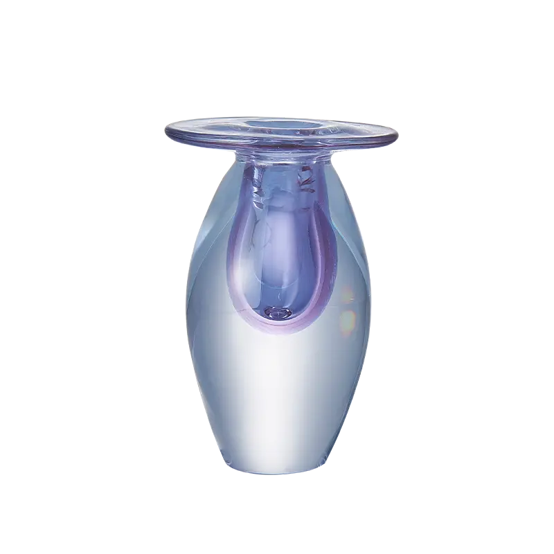 「Violet」 - Aromatherapy Bottle Handmade Glass Aromatherapy Bottle | 140mm High Gradient Purple Shimmer Bottle | Bamboo Stick Diffuser Bottle | Home Decoration Item | Gift Recommendation Fragrance Scent