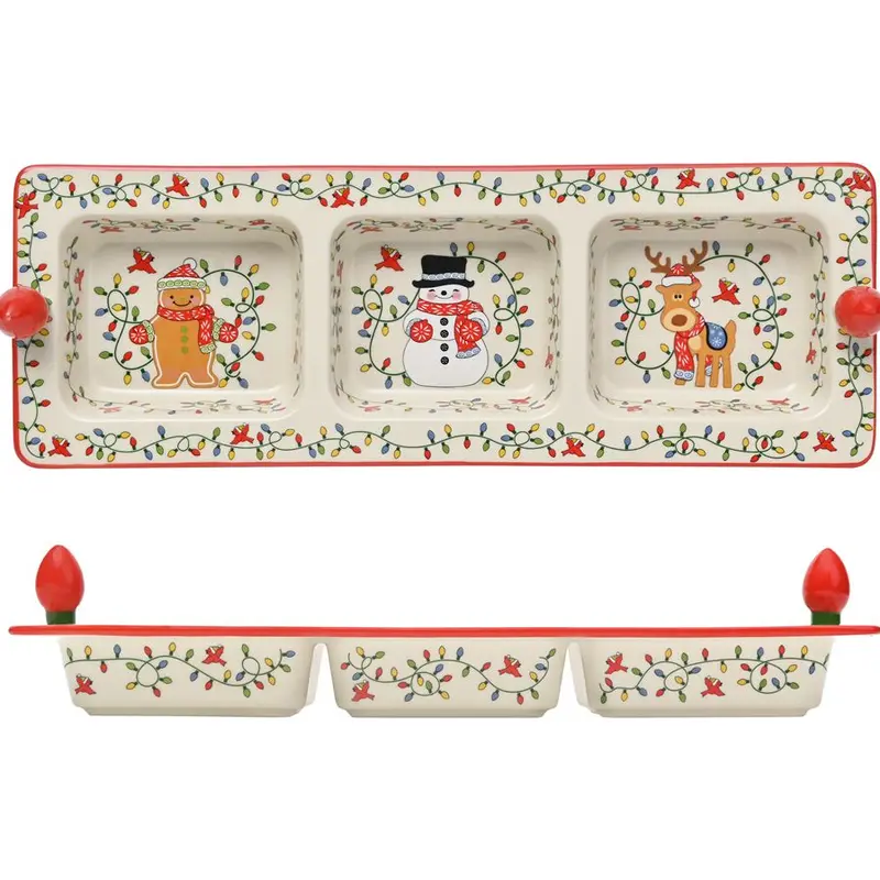 Temp-tations Seasonal 16" Divided Tray with Characters