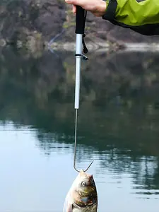 Stainless Steel Retractable Gaff, Portable Fishing Gaff with Spear Hook Tackle, Fishing Tool, Fishing Accessories for Outdoor Saltwater Offshore Ice