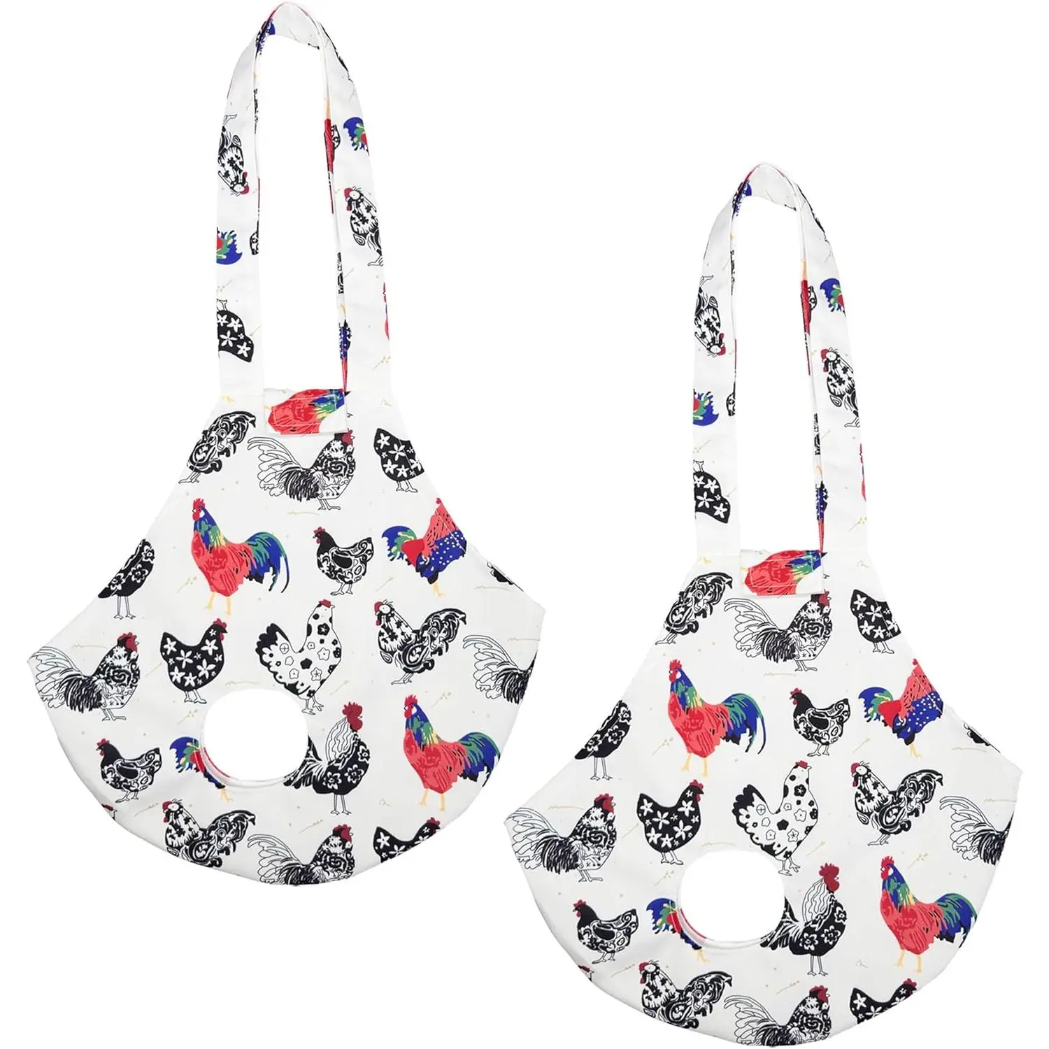 2 Pack Chicken Holder Bag - Chicken Carrier Sling with Handle, Catching Hand Bag for Hen Rooster Poultry Transport, Chicken Medic Bag for Traveling, Hiking, Driving (White (2Pcs))