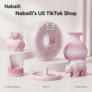 Nabaili Matte Rainbow Peach PLA Printing Filament for Easy Print and Inspire Creativity in 3D Printing Projects