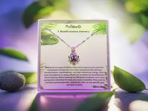 Lotus Moldavite Ready To Gift, Moldavite Necklace 18 Inches