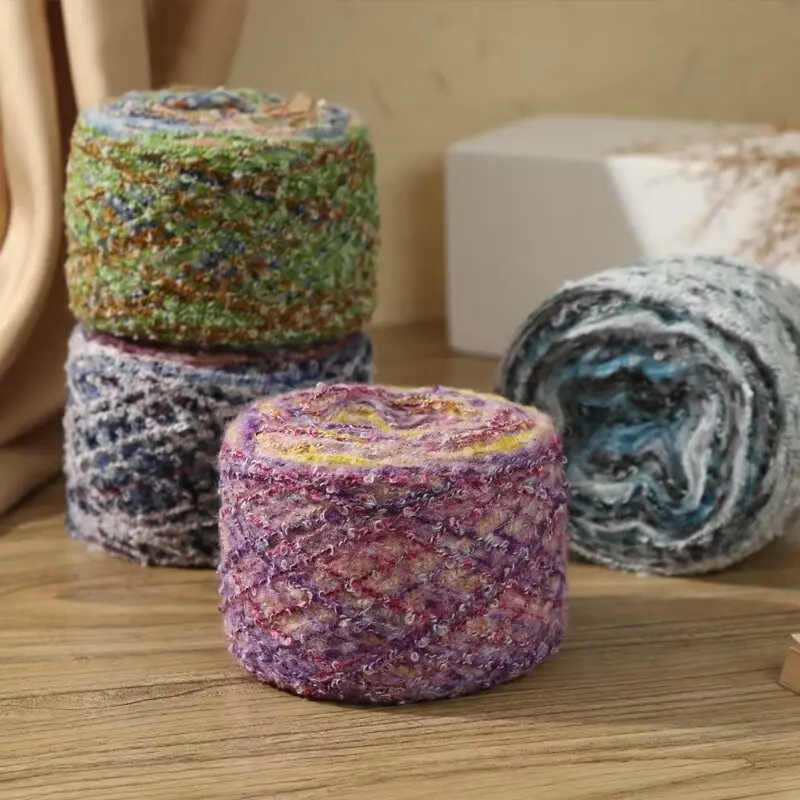 500g Oil Painting Gradient Long Wool Yarn, Handmade Knitting Crochet Items Fashion Warm Sweater, Jacket, Hat, Gloves, Scarf Thread, Knit Textured Crafts, DIY Knitting Supplies, Crocheting Supplies