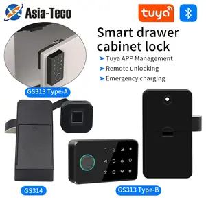 Smart Door Lock, APP Fingerprint Smart Drawer Cabinet Invisible Lock, IC Card Unlock Cabinet Furniture Electronic Keyless Sensor Lock