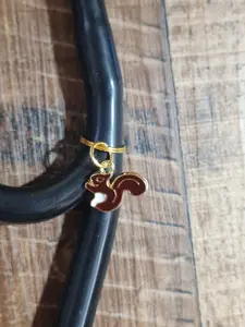 Squirrel ~ Stethoscope Charm ~ RN Charm ~ Medical Stethoscope Charm ~ Physician Charm ~ Stethoscope Tag ~ OT ~ PT ~ Grey Squirrel
