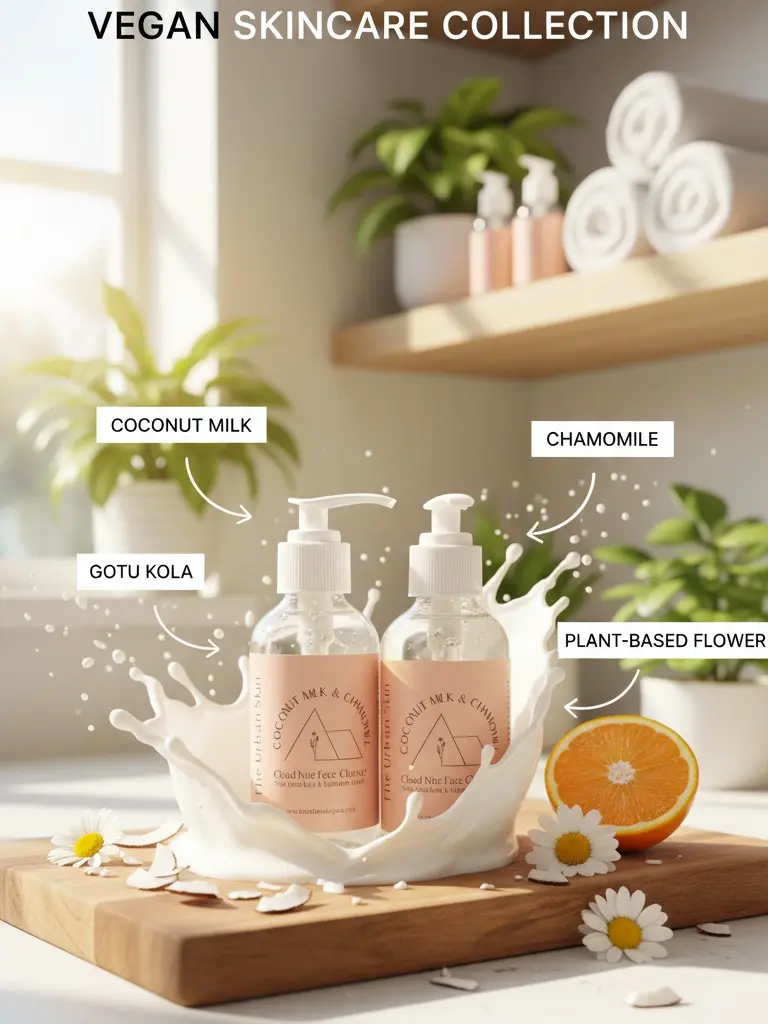 The Urban Shop Skincare: Cloud Nine Face Cleanser. Organic Aloe Coconut Milk Chamomile Papaya Vitamin E Gentle Foaming Formula for All Skin Types 4 Fl Oz