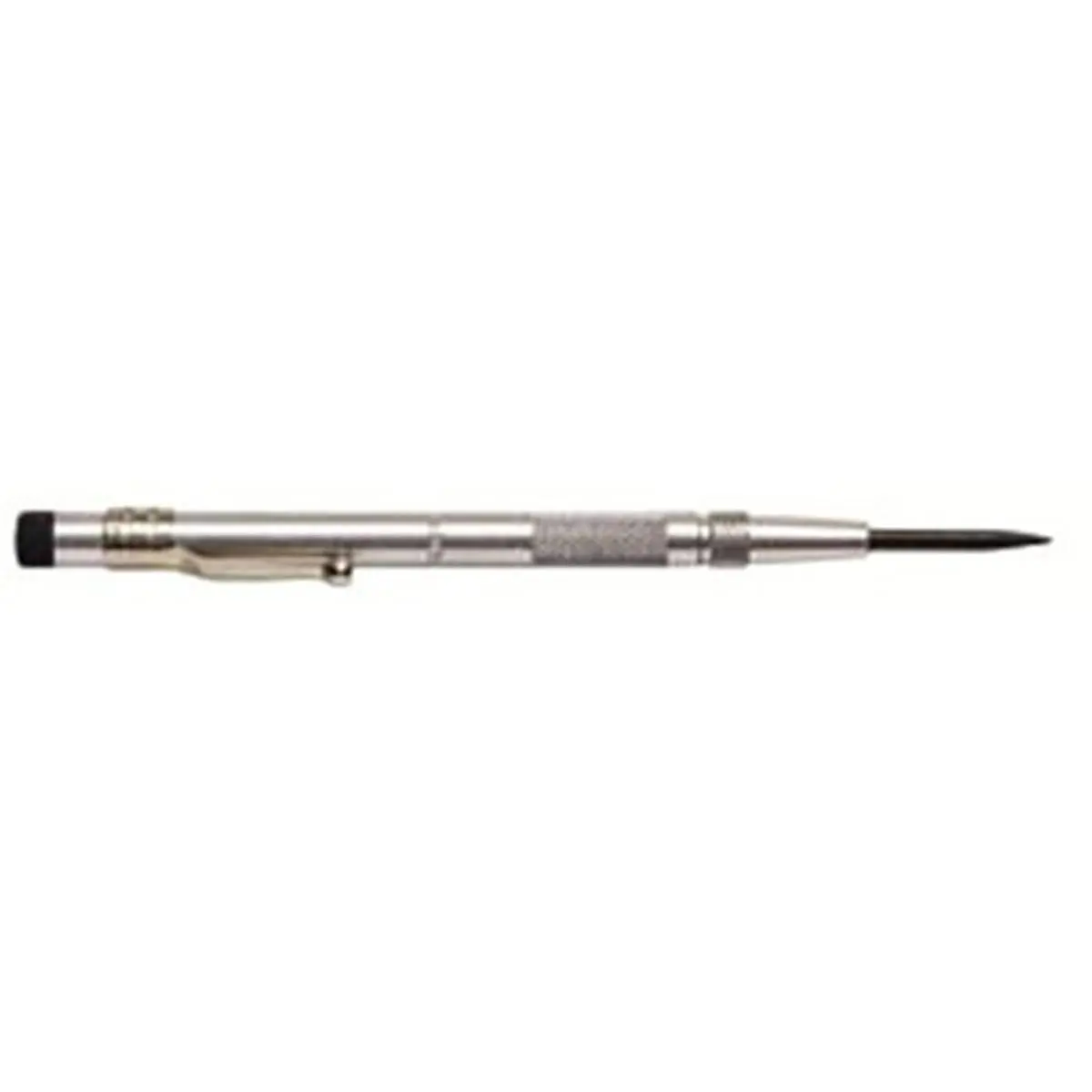 Aluminum Pocket Auto Center Punch with Clip, Adjustable Force, Round Shape, Solid Point, Replaceable Tip for Marking Holes