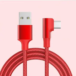 90-Degree Elbow Type USB C Cable, 3A USB Type C Fast Charging Cable, Durable Flexible Multifunctional Charging Cable Suitable for Samsung, OnePlus, Redmi, LG, PS5, Smartphone, Super Fast Charging