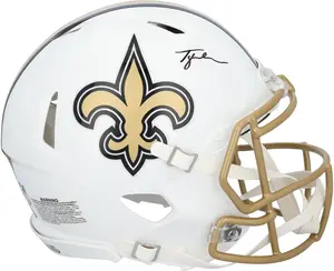 Tyler Shough New Orleans Saints Autographed Riddell 2025 Alternate Speed Authentic Helmet - Fanatics Authentic Certified
