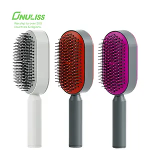 ONULISS One-Key Quick Self Cleaning Hair Comb Women Hair Brush Air Cushion Scalp Massage Comb Hair Styling Tools Airbag Comb 17706