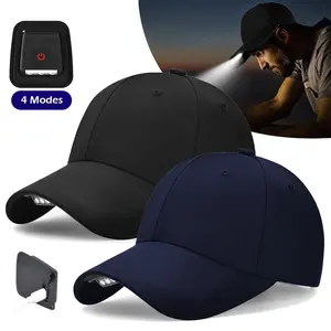 HOMEYA LED Baseball Cap, Flashlight Baseball Hat with Light Built in, Rechargeable Headlamp Hats for Fishing Jogging Camping Night Work