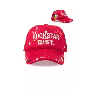 Platon Red Graphic Trucker Hat Platon Red Graphic Trucker Hat