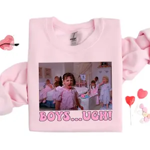 Boys... Ugh! Funny Valentines Sweatshirt, Boys... Ugh! T-Shirt, Funny Valentines Day Tee, Retro Valentine Shirt, Valentines Gift, Cute Valentines Day Top, Gift for Her, Gift for Men, Crew Neck T-shirt, Trending T-shirt