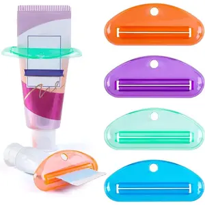 Toothpaste Squeezer, Toothpaste Tube Squeezer 4PCS Tube Squeezer Hanging Toothpaste Clips for Bathroom Assorted Colors