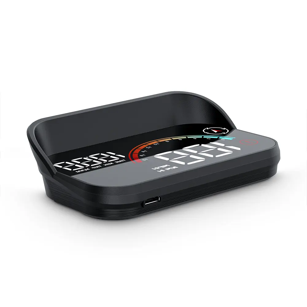3.5-Inch Car HUD Display – Windshield Speed Projector with GPS digital Speedometer, Compass, Time, Mileage, Overspeed Warning & Driving Data Monitor gauges