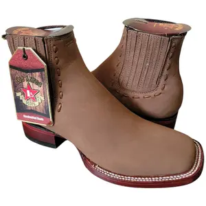 Women's Short Rodeo Boot Nubuck Taupe Los Altos