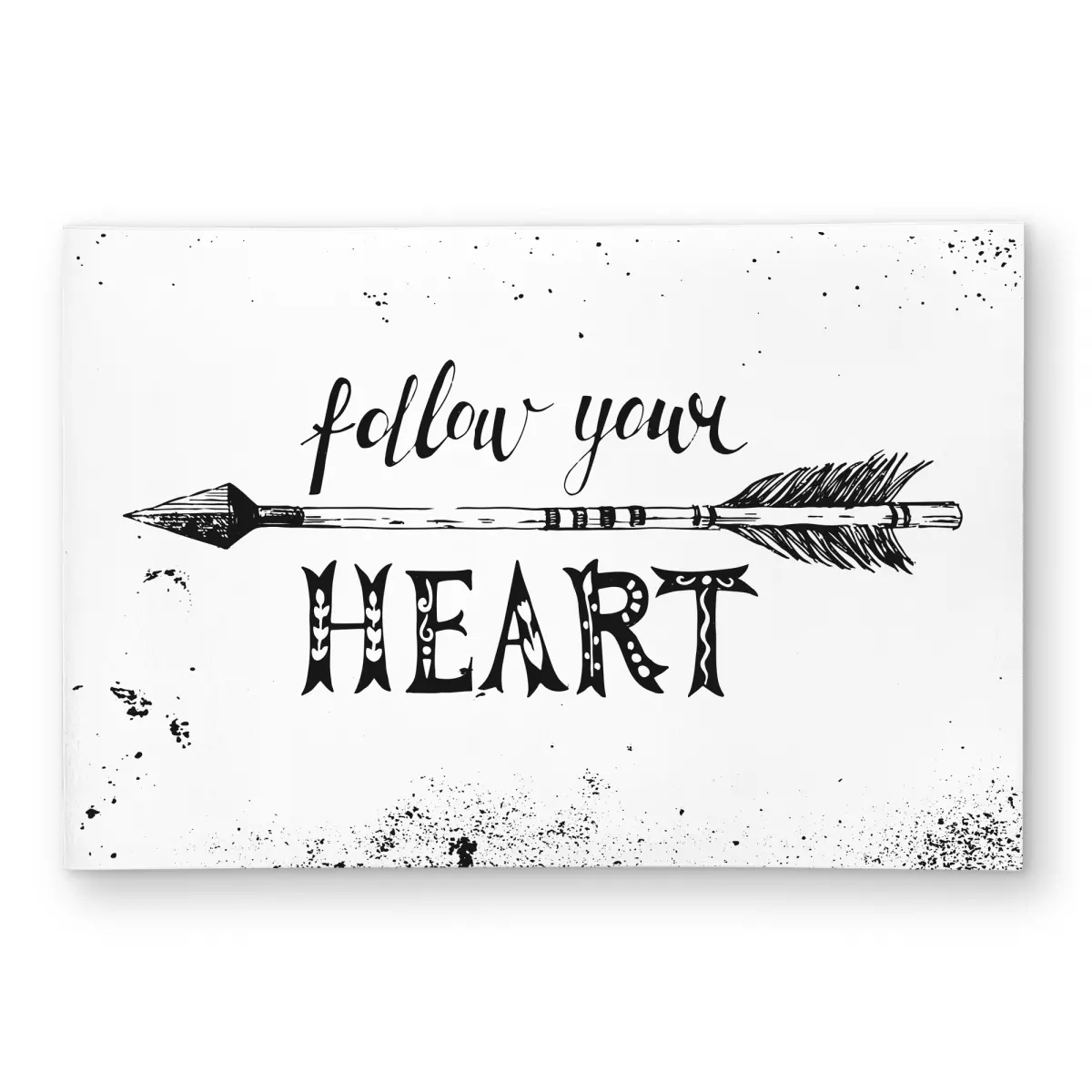 Begin Home Decor C1ROAR23YYVIJZ 2 x 3 ft. Follow Your Heart Rug - Motivational Quotes for Home Decor - Rectangle