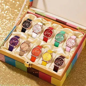 10-Piece Watch Set for Daily Wear, Party, Valentine's Day, Christmas, New Year, Halloween, Ramadan Gift, Fashion Accessories, Gifts for Her, Watch Set for Various Celebrations
