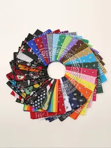 Geometric & Paisley Print Bandana, Unisex Soft Breathable Square Scarf, Casual Fashion Accessory for All Seasons, Ideal for Daily Wear