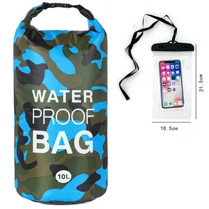 Waterproof Dry Bag 10L, Floating Storage Bag with Free Phone Waterproof Case, Suitable for Outdoor Water Sports Travel