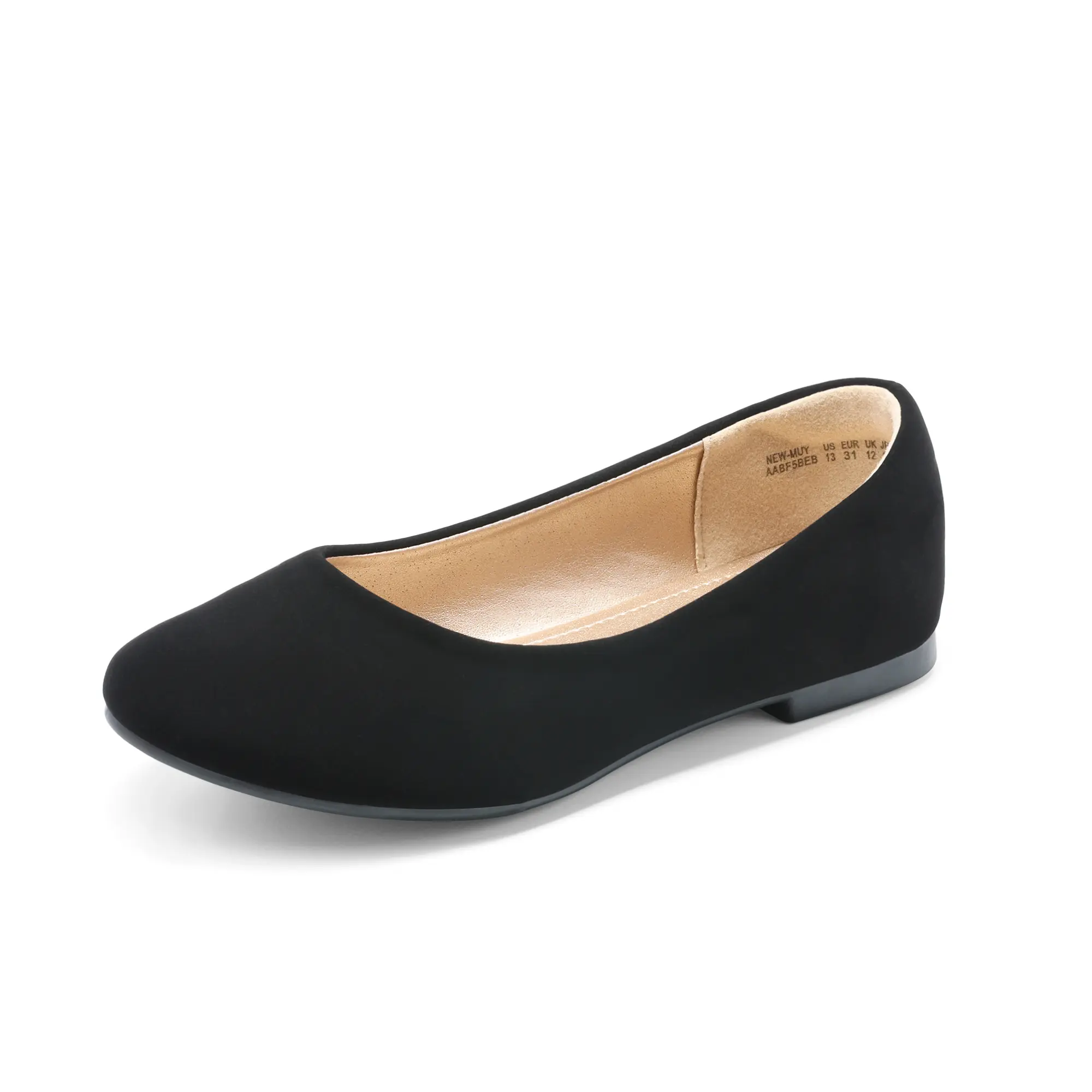 Dream Pairs Girls' Slip-On Ballerina Flats, Comfortable Synthetic Dress Shoe with Cushioned Footwear, Cozy Flat, Flat Sole Shoes