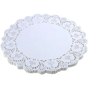 12.5 Inch Round White Paper Lace Doilies for Wedding Table Decorations 100pcs