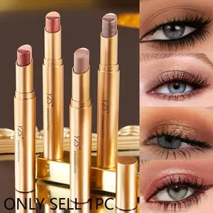 Three-Color Eyeshadow Stick, Fine Shimmer Gradient Contour Highlighter, Long-Lasting Non-Smudging Eye Shadow, Single Pack