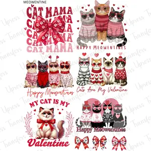 Meowentine Mini DTF Transfer Gang Sheet 24.5" Wide x 36" Long Direct To Film Trendy Vibrant Designs for Stylish Wardrobe