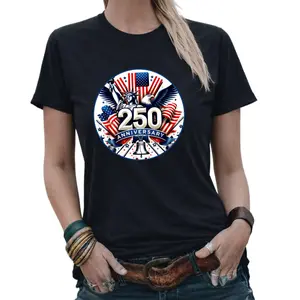 USA 250th Anniversary Tee with Patriotic Liberty Bell and American Flag Design