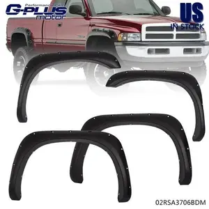 Fit For 02-08 Ram 1500 03-09 Ram 2500/3500 Pocket Rivet Style 4pcs Fender Flares
