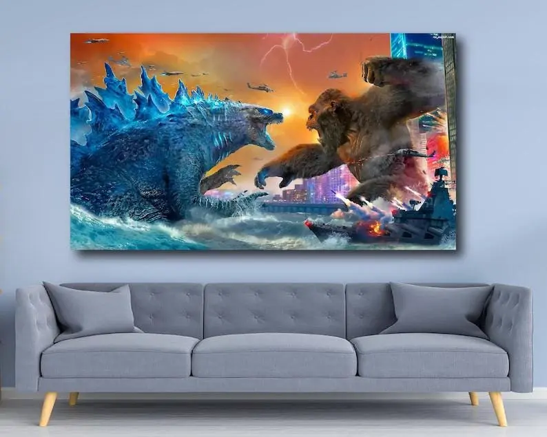 [UNFRAMED POSTER] Godzilla Vs Kong Especial Poster - Complimentary Delivery