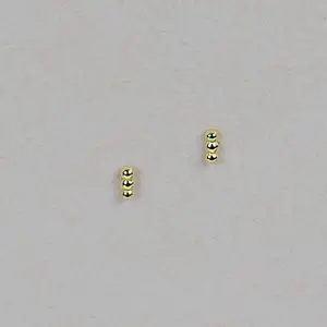 Tiny Triple Ball Stud Earrings