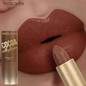 1PC Brown Tube Lipstick, Matte Lipstick Beauty, Long-lasting, Non-drying and Non-stick, Red and Nude Colors, Suitable for Autumn and Winter, Lip Cosmetics, Makeup