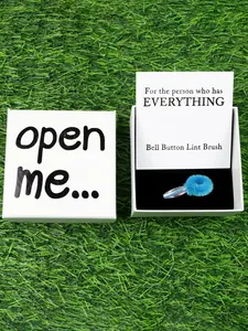 1pc Funny Belly Button Brush Gift Box with Humorous "For the Person Who Has Everything" Lint Roller & Lint Brush - Gift Box