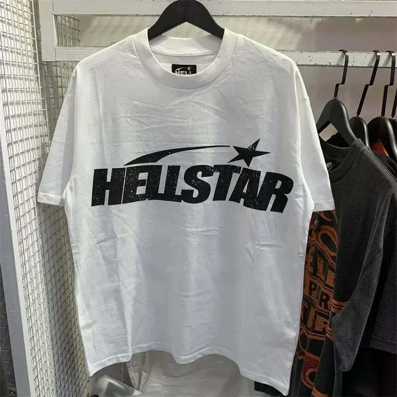 24ss Oversized Hell Star Logo Letter Printing T-Shirts For Men Women Menswear Top Tshirt