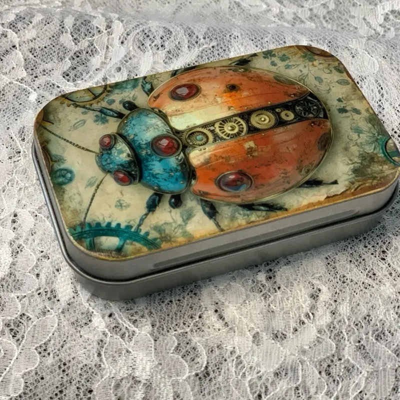 Insect style Tin Box/ storage Box / Trinket Box Insect style Tin Box/ storage Box / Trinket Box