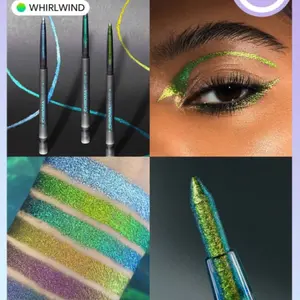 SHEGLAM Chroma Zone Multichrome Gel Liner-Whirlwind, Shiny Ultra Pigmented High Shine Finish Eyeliner Gel