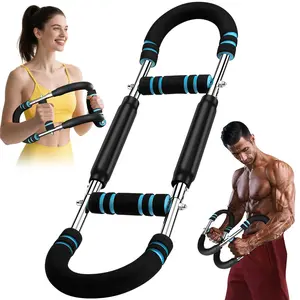 Saker Twister Arm Trainer, 40-100lb Adjustable Chest Workout Equipment, Triceps & Shoulder Workout, Portable Detachable Spring Resistance Home Fitness Equipment