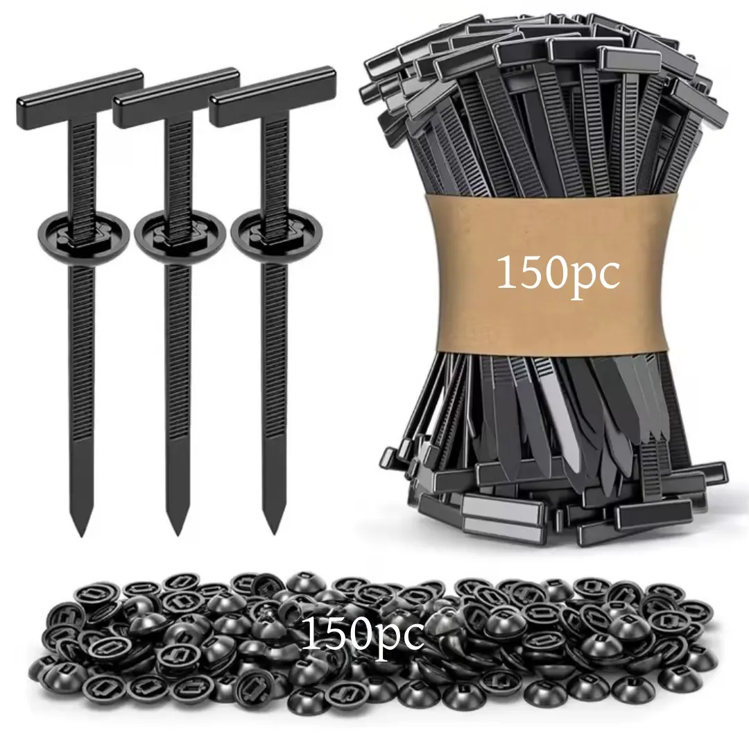[150pc】 Thick High-Strength Straps + Mounting Clips | Durable Zip Tie Design For Cable Management, Car Repair, Furniture, And Outdoor Equipment | Multi-Purpose Fastening And Organizing Tool