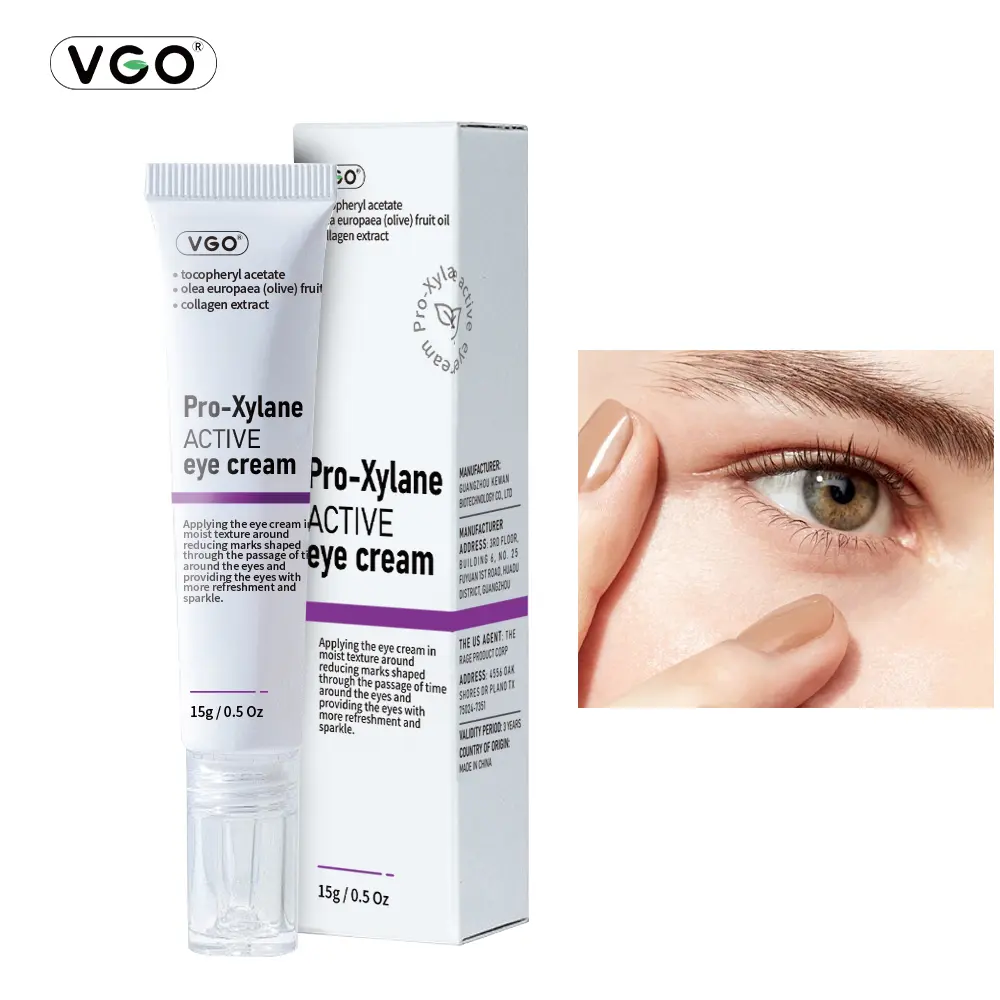 VGO Pro Xylane Active Brightening Eye Cream - 15g Radiant Eye Treatment with Retinol, Niacinamide, Hyaluronic Acid, Anti-Wrinkle, Repair, Moisturizing, Youth-Boosting, Paraben-Free, Unscented, for All Skin Types, Eye Care Retinol sohochic