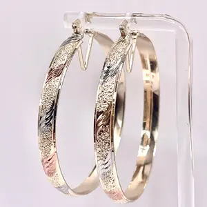 Hoops Earrings Tricolor Gold Filled Big Hoops Oro Laminado Argollas aretes