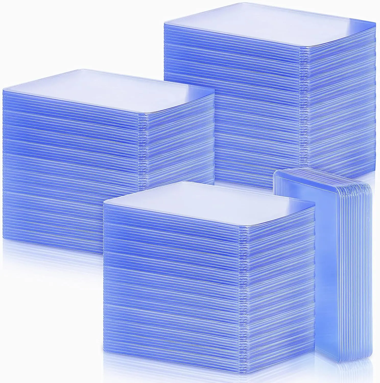 60 Count Card Sleeves Hard Plastic Top Loading 3" x 4" Baseball Trading Card Protectors Holder for Collectible Tcg, Sports, Football Game, Postcard Clear Double Sided Display Collector Protector