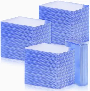 60 Count Card Sleeves Hard Plastic Top Loading 3" x 4" Baseball Trading Card Protectors Holder for Collectible Tcg, Sports, Football Game, Postcard Clear Double Sided Display Collector Protector