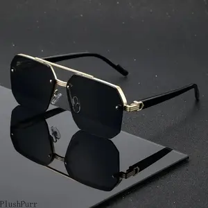 1 Pair Unisex Double Bridge Retro Fashion Glasses, Vintage Square Frame Eyewear, UV Protection & Stylish Decor for Parties, Back to School & Holiday Gifts